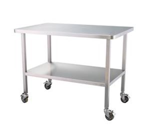 The usage of stainless steel square table.