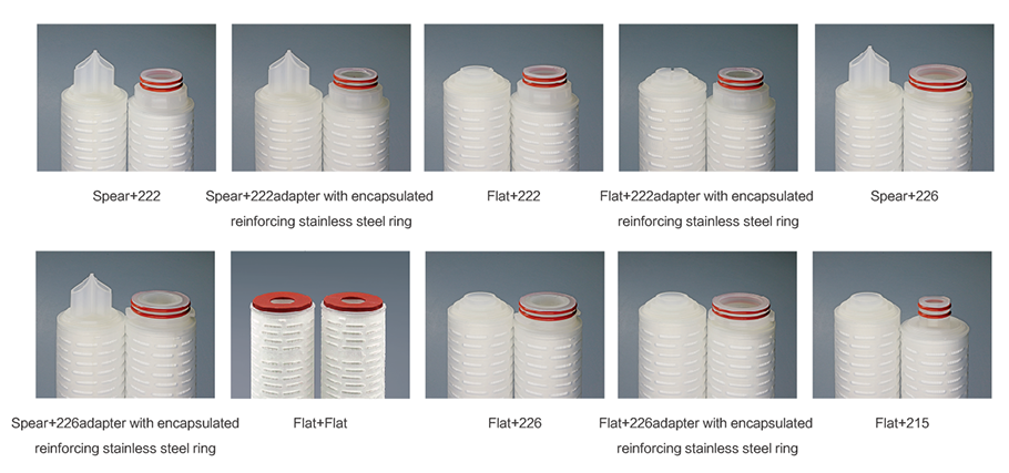 PP pleated filter cartridge Adapter Style